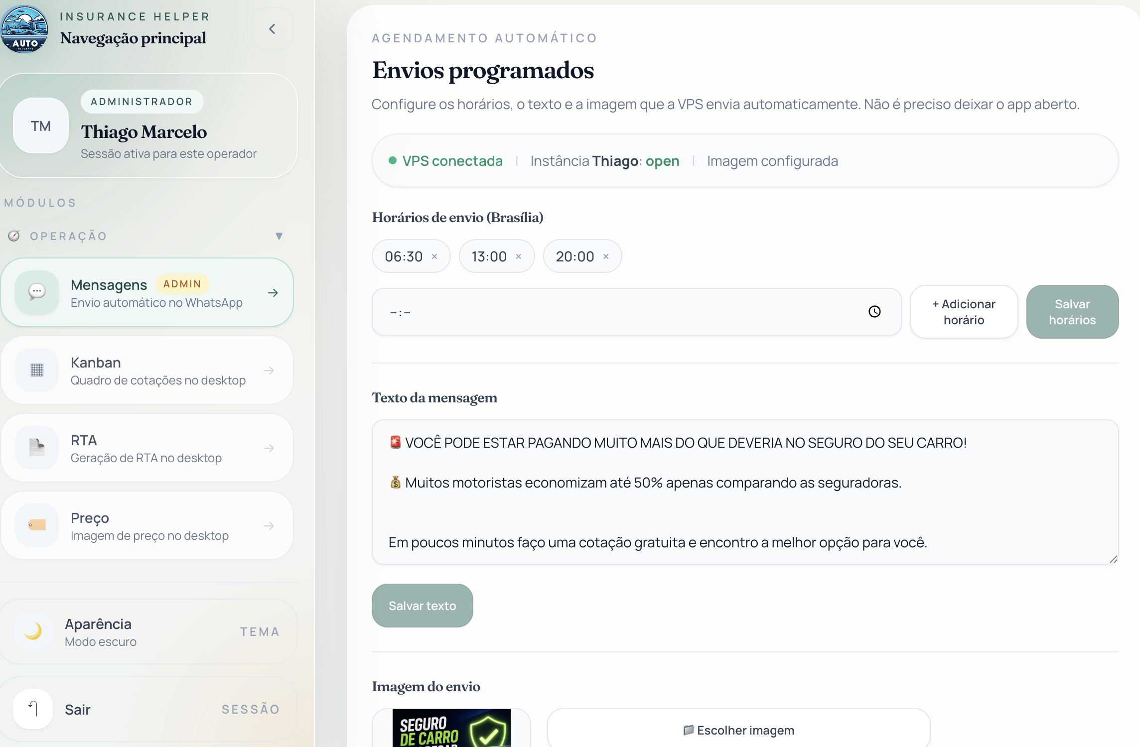 Kanban de cotações sincronizado com a nuvem